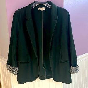 3/4 sleeve cotton blazer